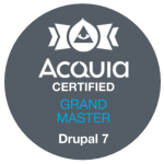 acquia certified grandmaster drupal 7 badge