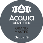 acquia certified grandmaster drupal 9 logo