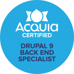 acquia certified backend specialist drupal 9 logo