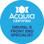 acquia certified frontend specialist drupal 9 logo